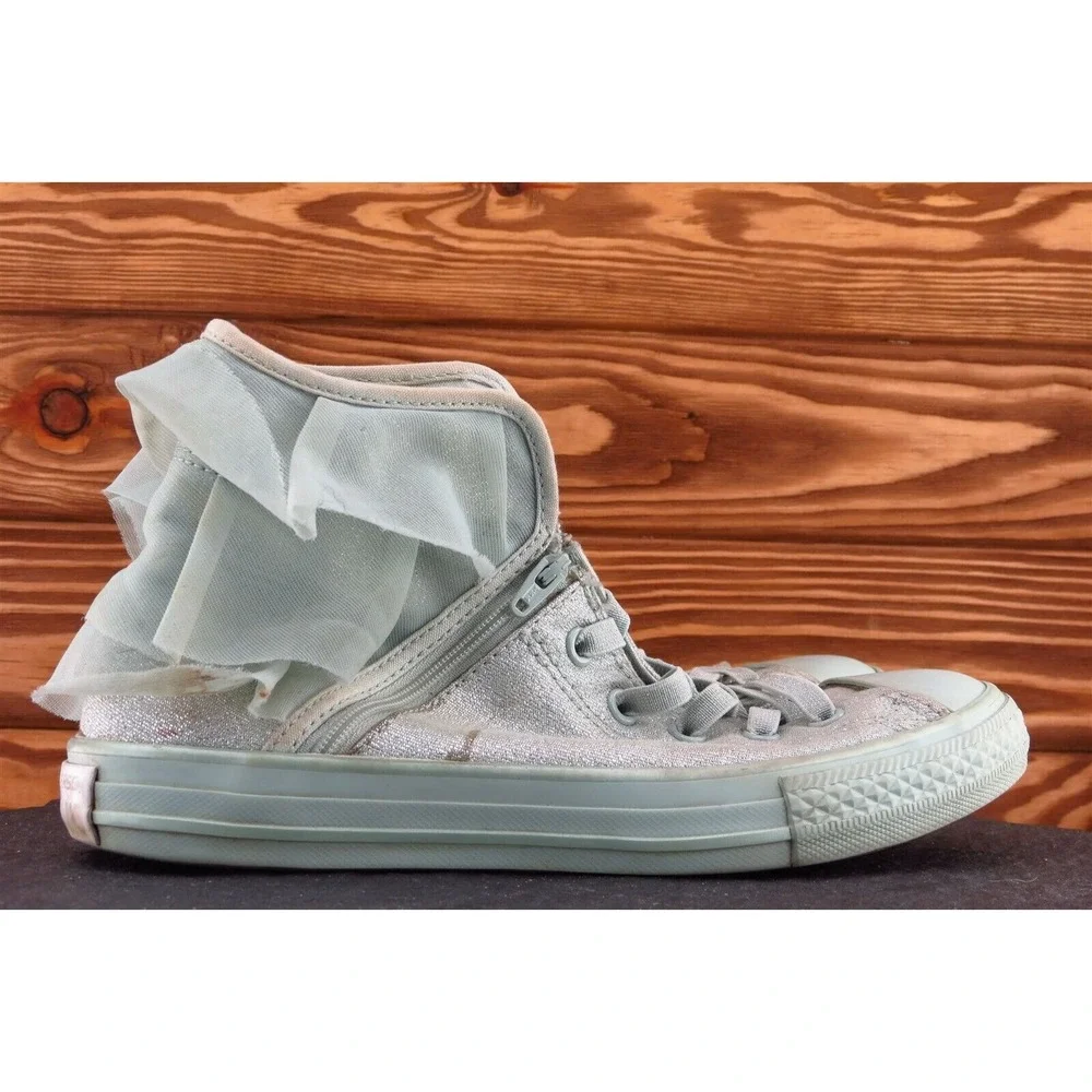 Converse all Star Youth Girls‎ Shoes Size 4 M Green High Top Fabric